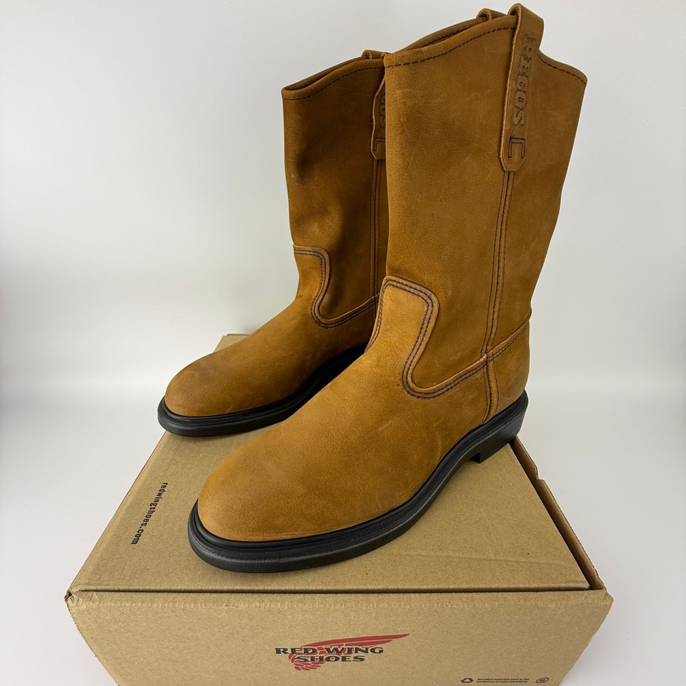 Red Wing 1105 Pecos Leather Pull On Work Boots Mens 10.5 D NIB